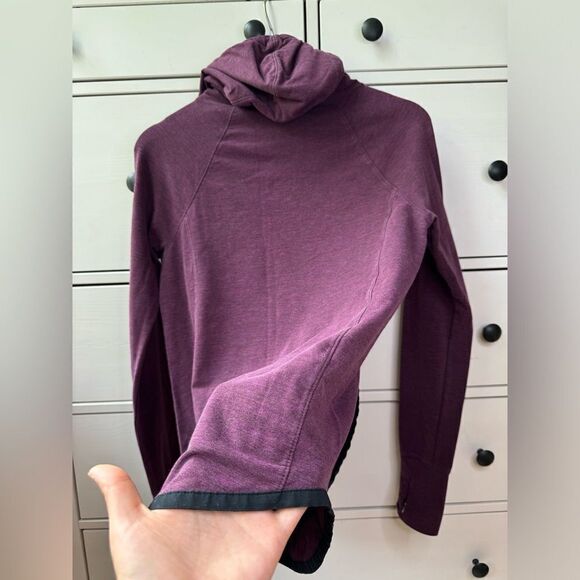 Athleta Women’s Sentry Terry Hoodie Women’s XS Purple Pullover Long Sleeve - Picture 12 of 15